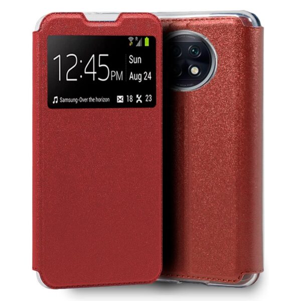 Funda Flip Cover para Xiaomi Redmi Note 9T Liso Rojo