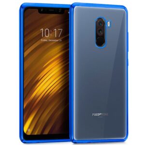 Carcasa para Xiaomi Pocophone F1 Borde Metalizado Azul