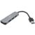Hub USB Universal 4 Puertos USB (2.0 / 3.0) Aluminio Gris
