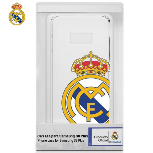 Carcasa para Samsung S8 Plus Licencia Fútbol Real Madrid Transparente