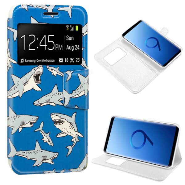 Funda Flip Cover para Samsung S9 Dibujos Tiburón