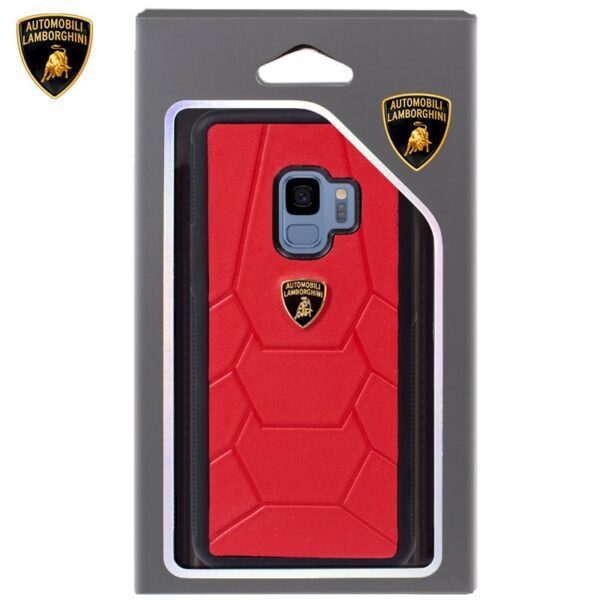 Carcasa para Samsung S9 Licencia Lamborghini Piel Rojo